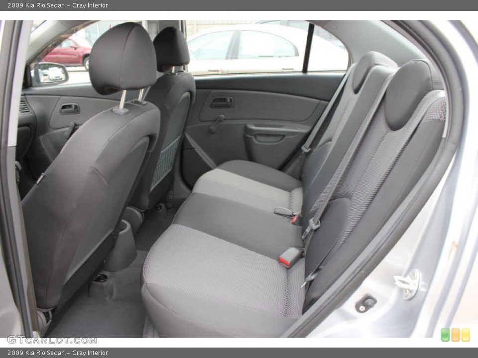 Gray Interior Rear Seat for the 2009 Kia Rio Sedan #66517410