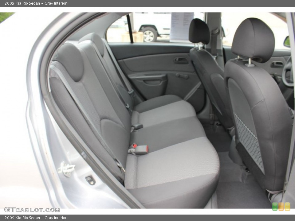 Gray Interior Rear Seat for the 2009 Kia Rio Sedan #66517443