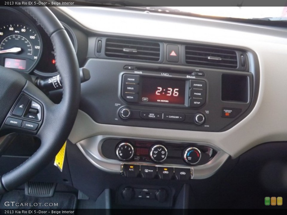 Beige Interior Controls for the 2013 Kia Rio EX 5-Door #66518829