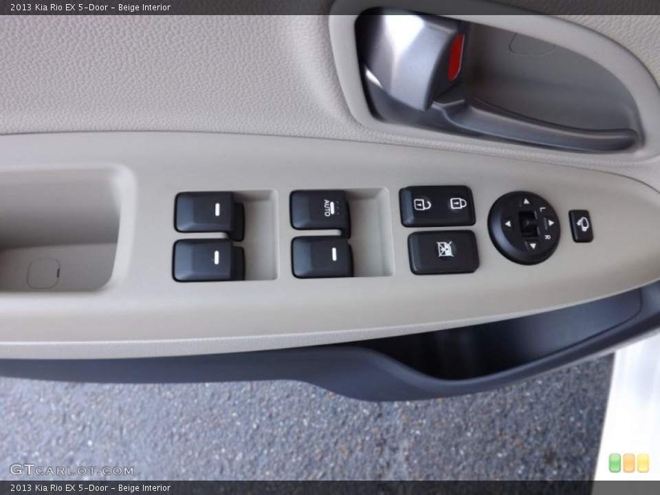 Beige Interior Controls for the 2013 Kia Rio EX 5-Door #66518886