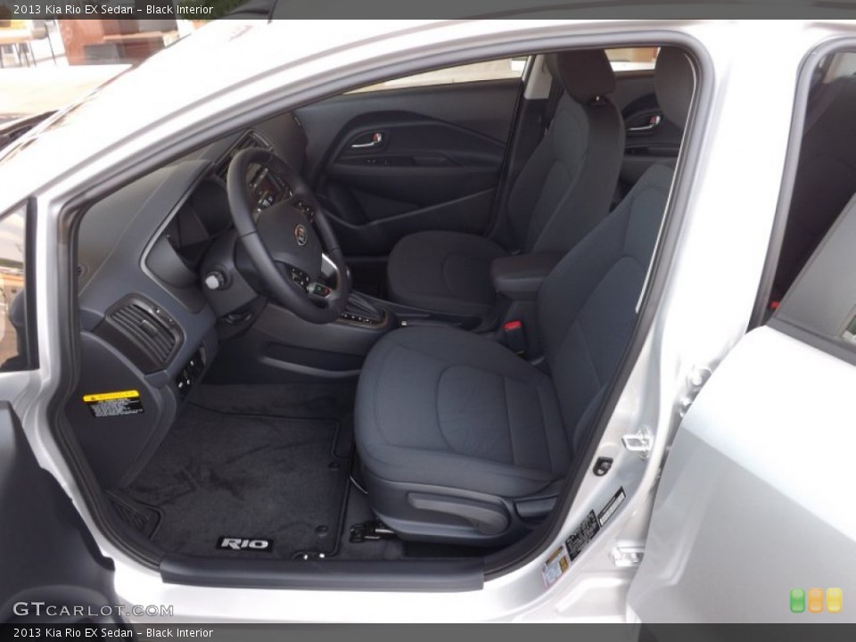 Black Interior Front Seat for the 2013 Kia Rio EX Sedan #66519090