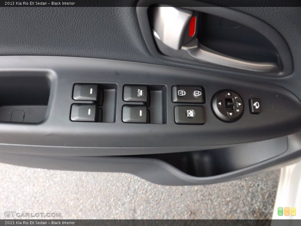 Black Interior Controls for the 2013 Kia Rio EX Sedan #66519117