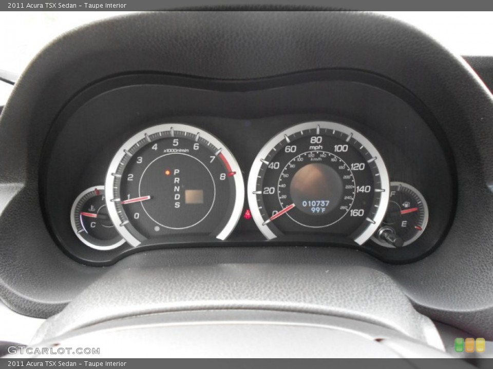 Taupe Interior Gauges for the 2011 Acura TSX Sedan #66520980