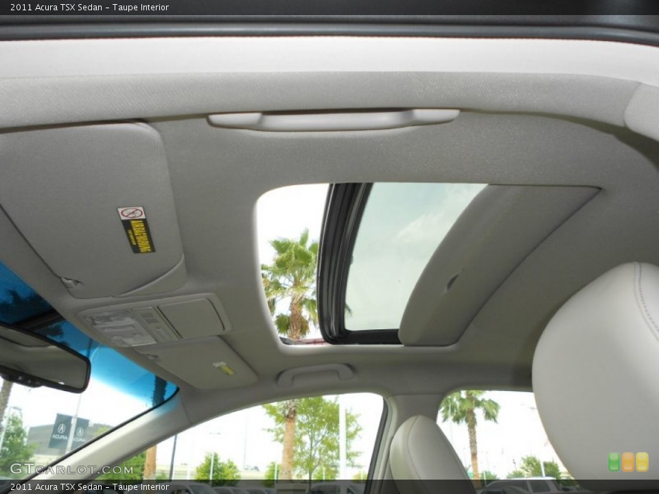 Taupe Interior Sunroof for the 2011 Acura TSX Sedan #66520998