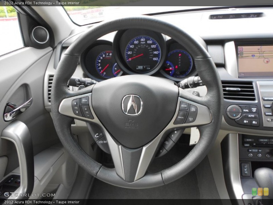Taupe Interior Steering Wheel for the 2012 Acura RDX Technology #66521466