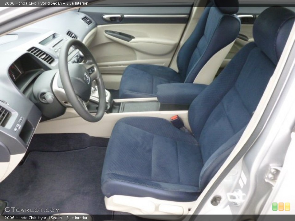Blue Interior Front Seat for the 2006 Honda Civic Hybrid Sedan #66525123