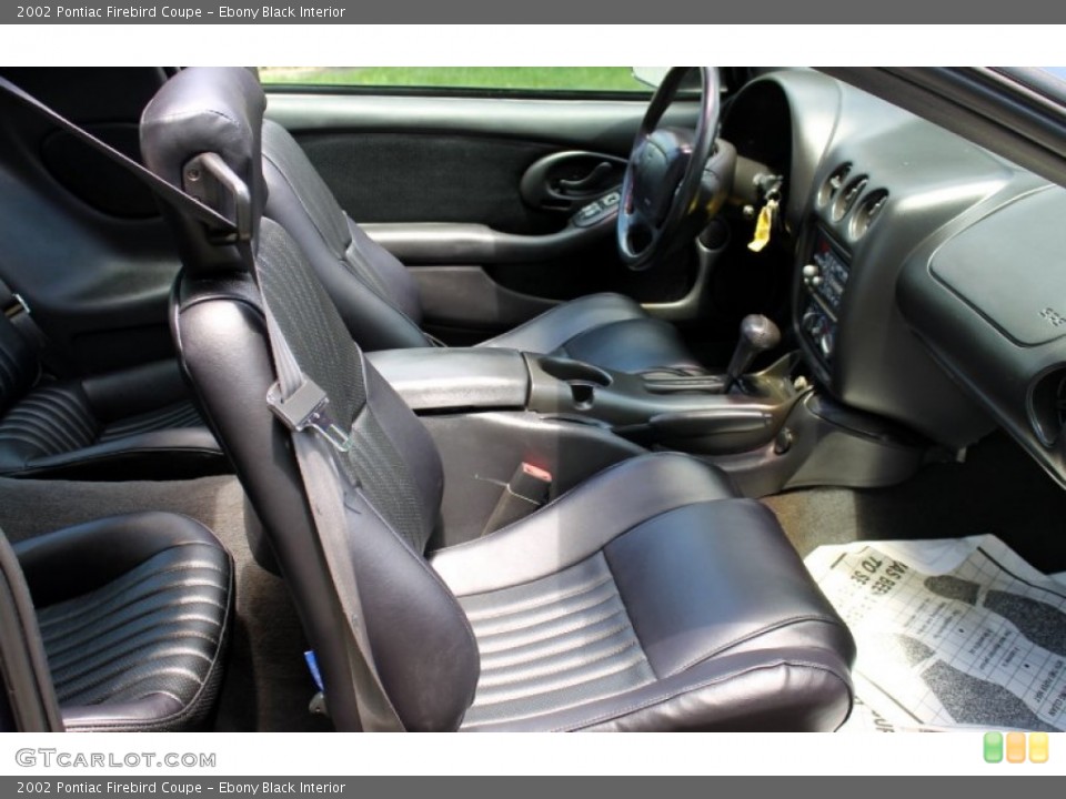 Ebony Black Interior Photo for the 2002 Pontiac Firebird Coupe #66532847