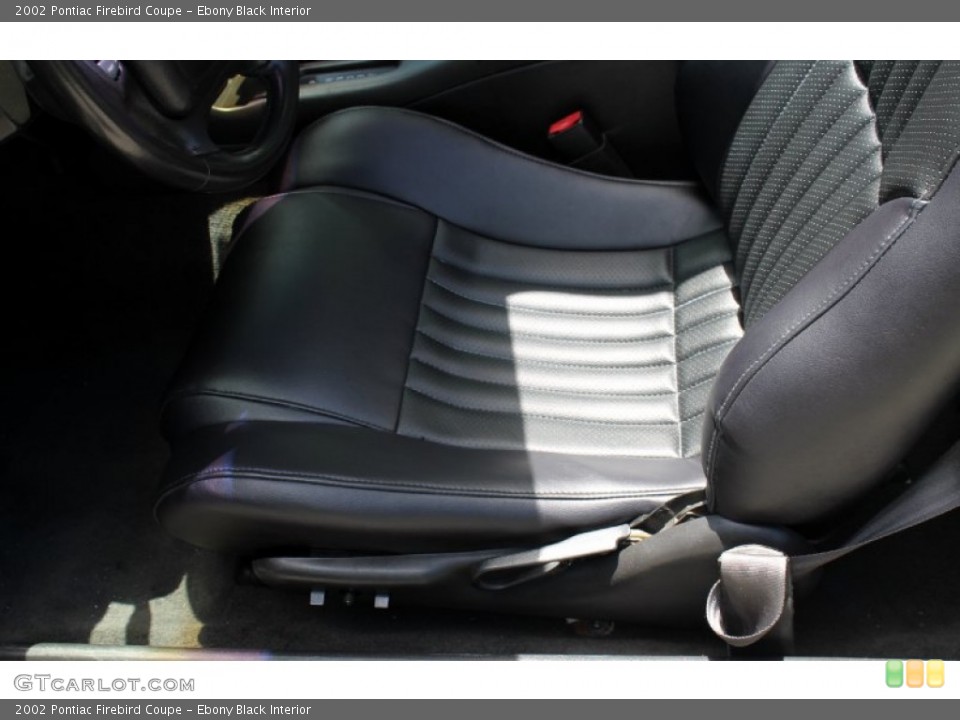 Ebony Black Interior Front Seat for the 2002 Pontiac Firebird Coupe #66532856