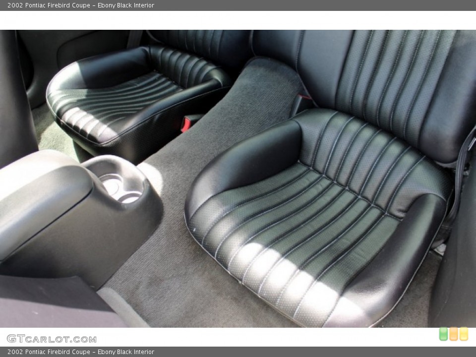 Ebony Black Interior Rear Seat for the 2002 Pontiac Firebird Coupe #66532917