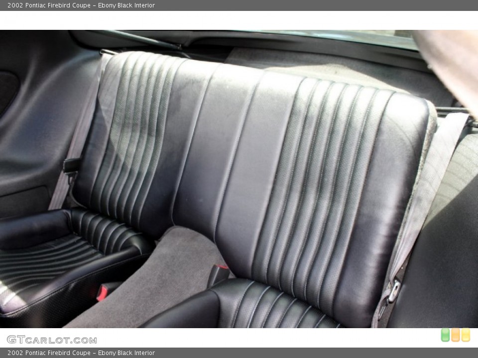 Ebony Black Interior Rear Seat for the 2002 Pontiac Firebird Coupe #66532932