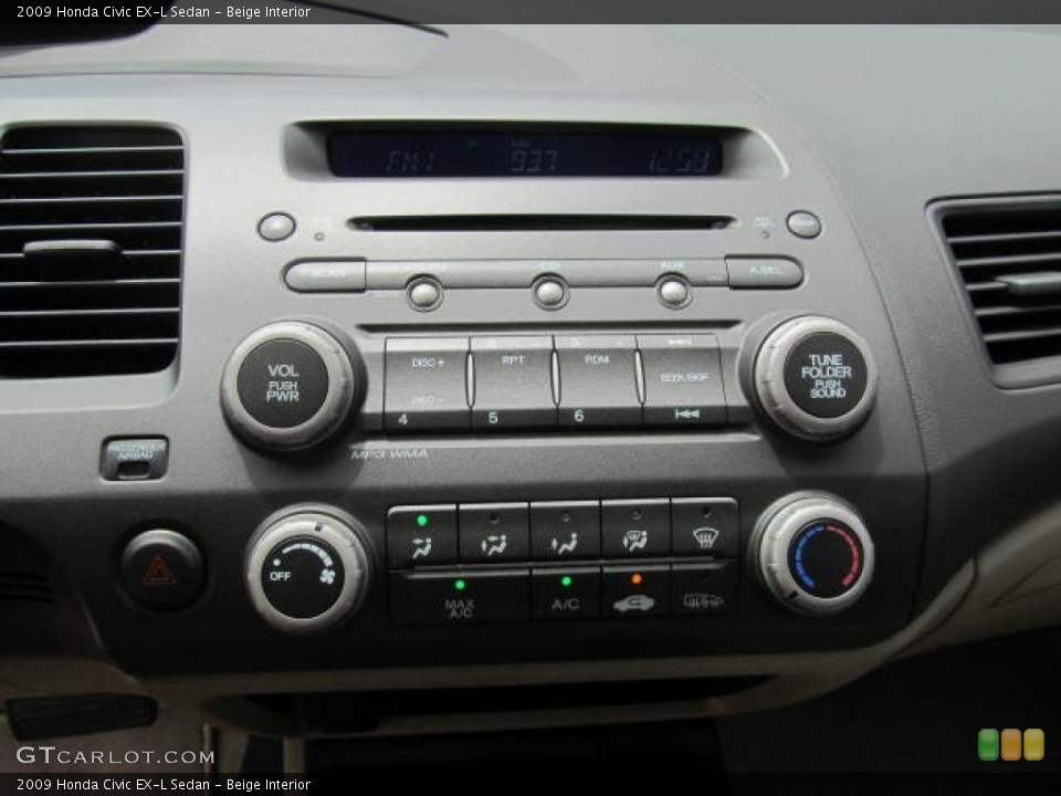 Beige Interior Controls for the 2009 Honda Civic EX-L Sedan #66539352