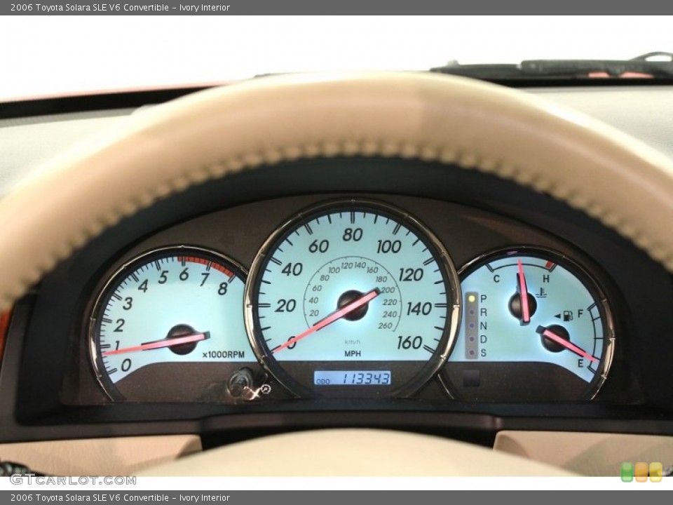 Ivory Interior Gauges for the 2006 Toyota Solara SLE V6 Convertible #66540020