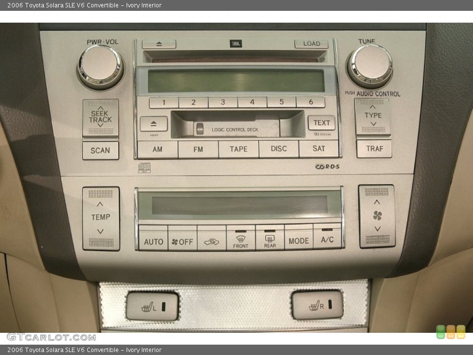 Ivory Interior Controls for the 2006 Toyota Solara SLE V6 Convertible #66540039