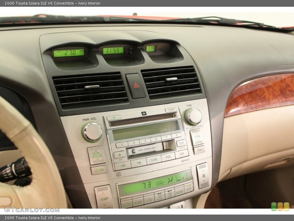 Ivory Interior Controls for the 2006 Toyota Solara SLE V6 Convertible #66540045