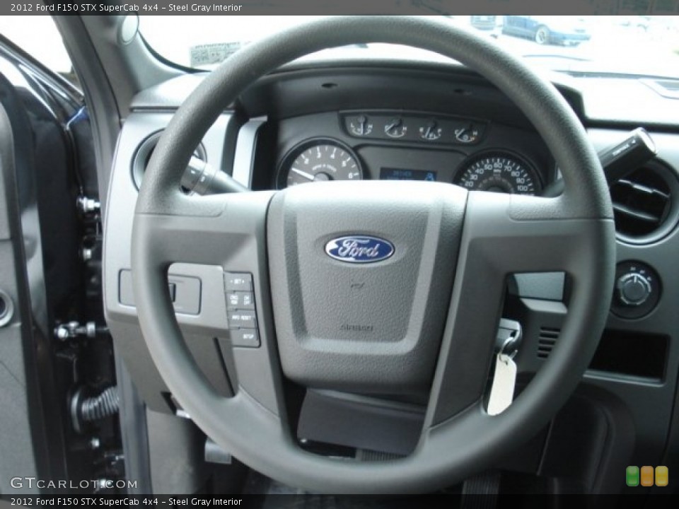 Steel Gray Interior Steering Wheel for the 2012 Ford F150 STX SuperCab 4x4 #66540924