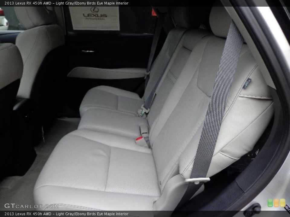 Light Gray/Ebony Birds Eye Maple Interior Rear Seat for the 2013 Lexus RX 450h AWD #66541938