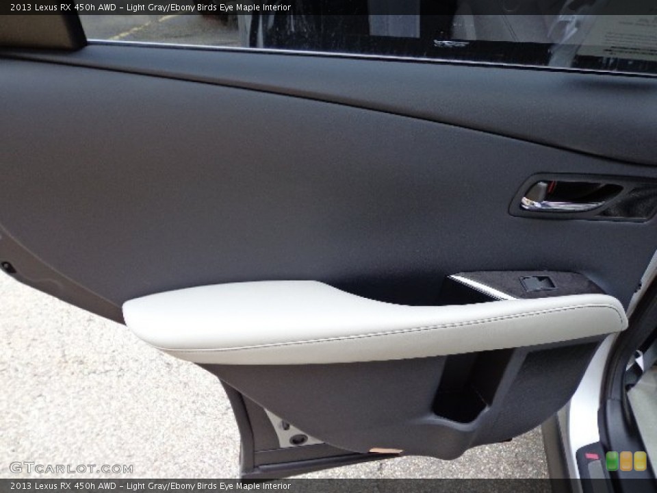 Light Gray/Ebony Birds Eye Maple Interior Door Panel for the 2013 Lexus RX 450h AWD #66541953
