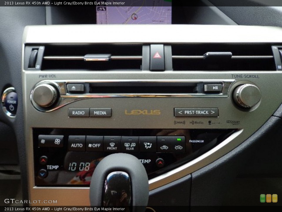 Light Gray/Ebony Birds Eye Maple Interior Controls for the 2013 Lexus RX 450h AWD #66541986