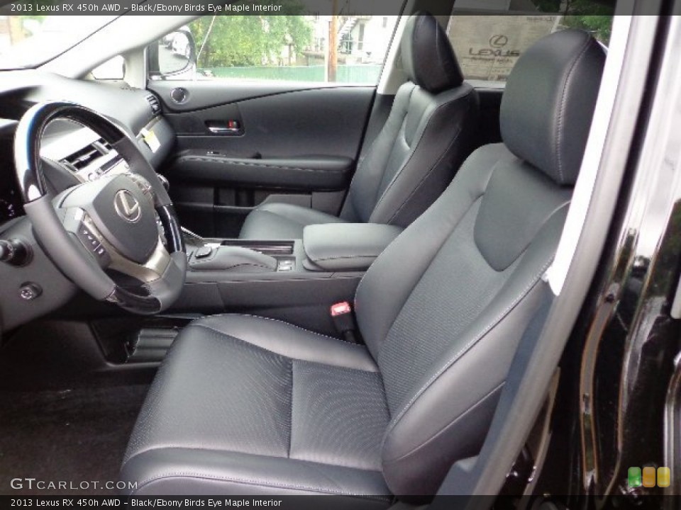 Black/Ebony Birds Eye Maple Interior Photo for the 2013 Lexus RX 450h AWD #66542058