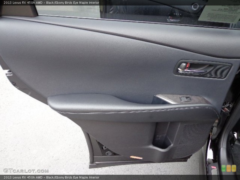Black/Ebony Birds Eye Maple Interior Door Panel for the 2013 Lexus RX 450h AWD #66542076