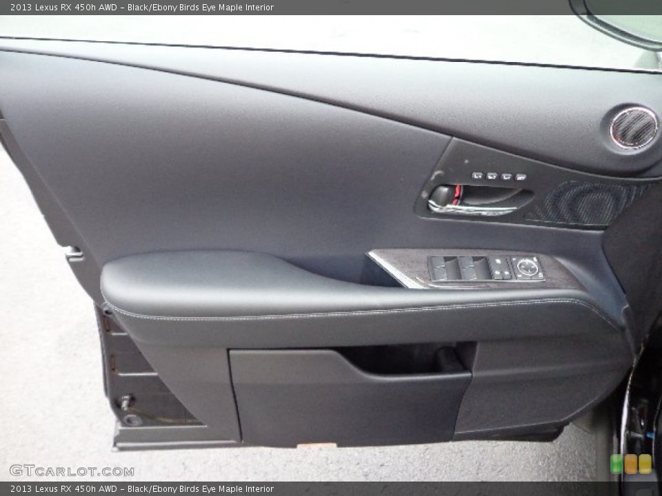 Black/Ebony Birds Eye Maple Interior Door Panel for the 2013 Lexus RX 450h AWD #66542084