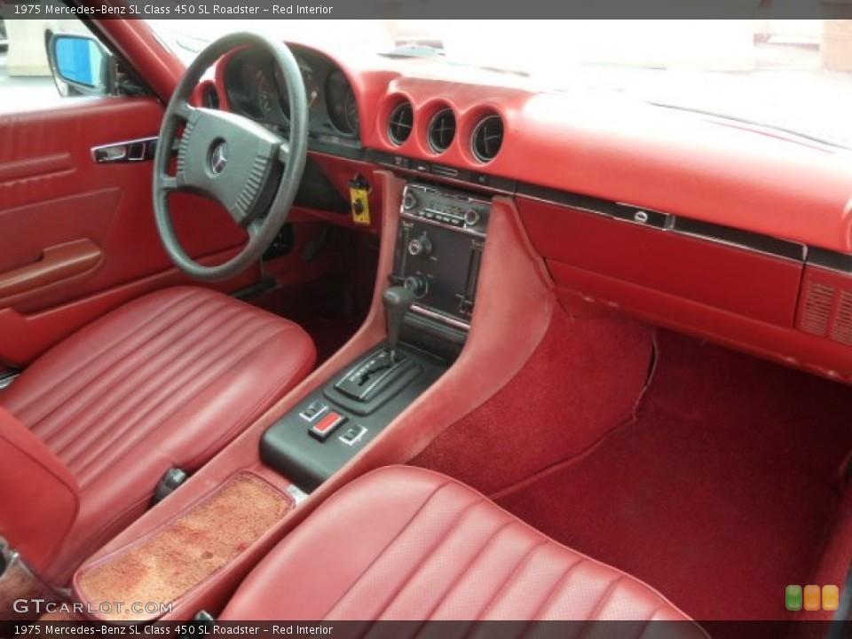 Red Interior Dashboard for the 1975 Mercedes-Benz SL Class 450 SL Roadster #66542427