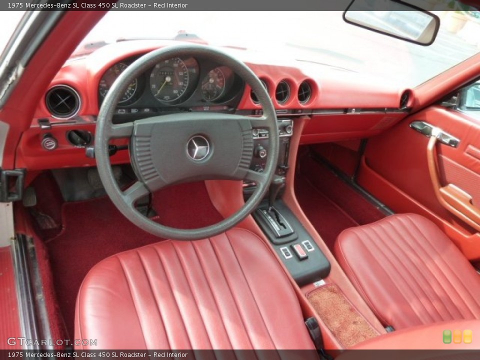 Red Interior Dashboard for the 1975 Mercedes-Benz SL Class 450 SL Roadster #66542451