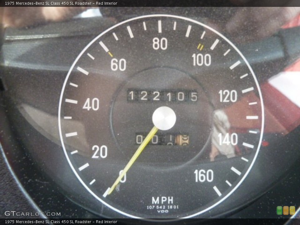 Red Interior Gauges for the 1975 Mercedes-Benz SL Class 450 SL Roadster #66542478