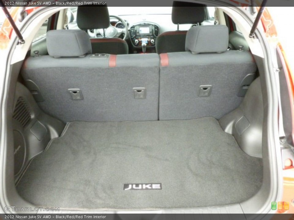 Black/Red/Red Trim Interior Trunk for the 2012 Nissan Juke SV AWD #66542745