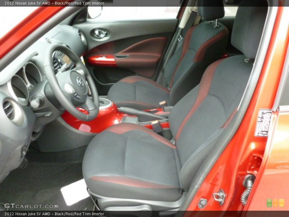 Black/Red/Red Trim Interior Photo for the 2012 Nissan Juke SV AWD #66542757