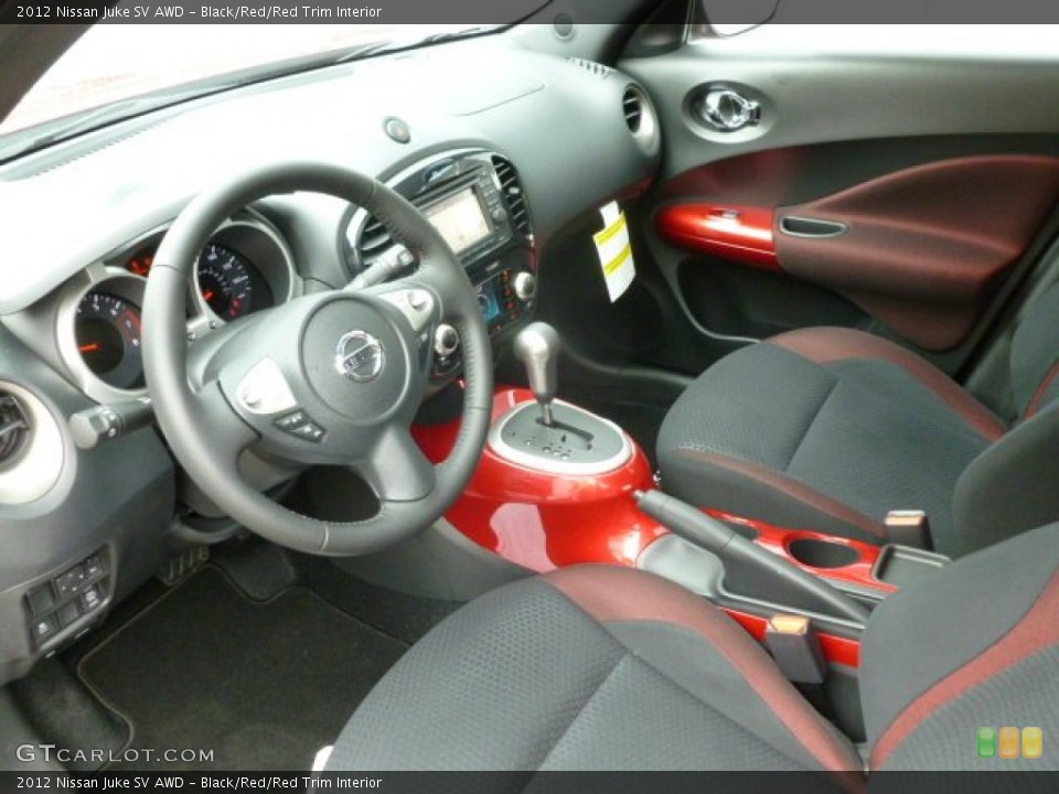 Black/Red/Red Trim Interior Photo for the 2012 Nissan Juke SV AWD #66542763