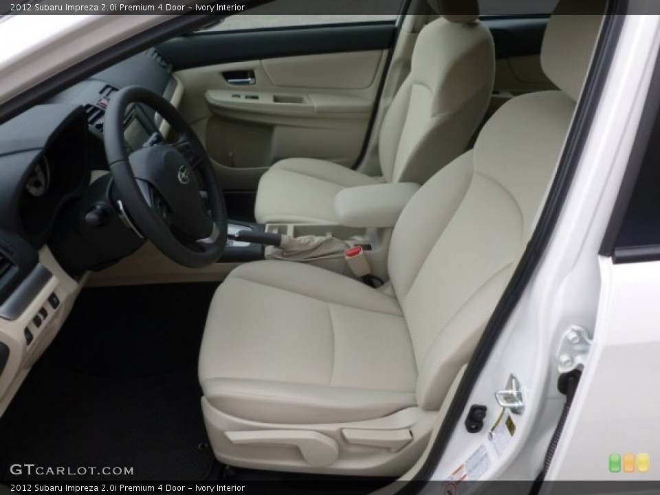 Ivory Interior Front Seat for the 2012 Subaru Impreza 2.0i Premium 4 Door #66543258
