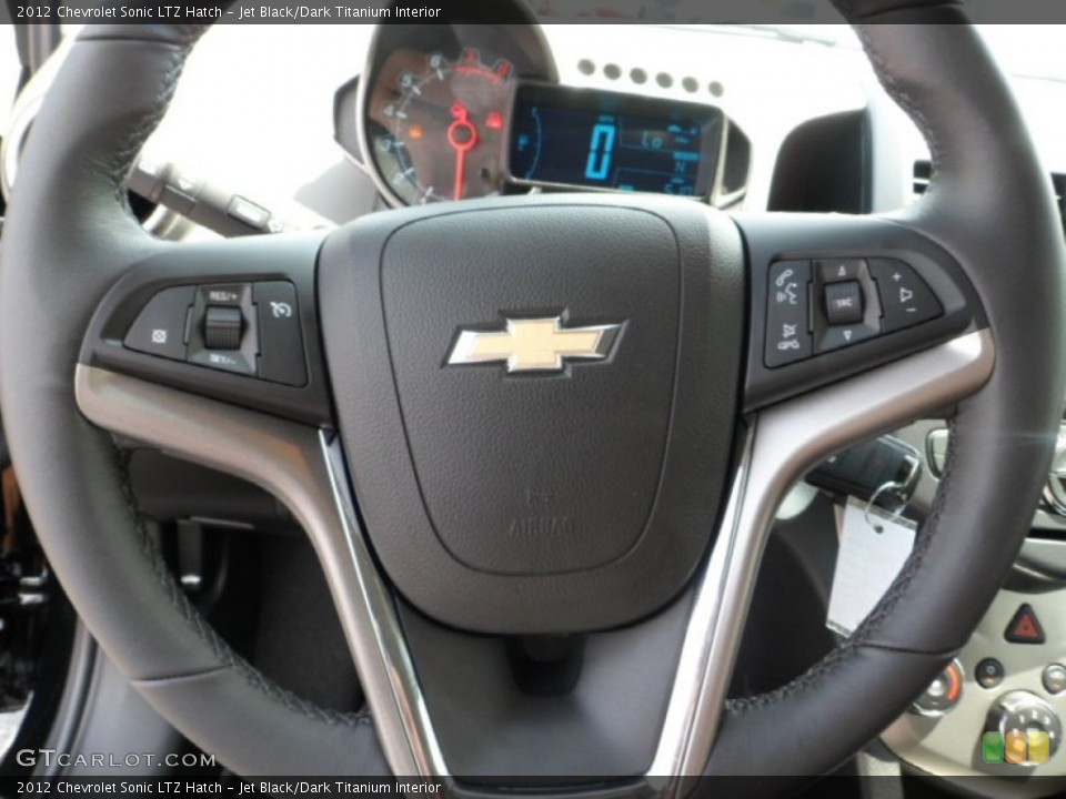Jet Black/Dark Titanium Interior Steering Wheel for the 2012 Chevrolet Sonic LTZ Hatch #66545229