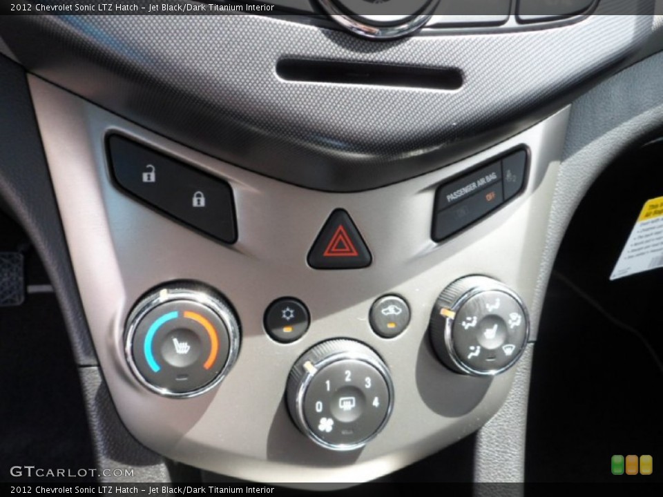 Jet Black/Dark Titanium Interior Controls for the 2012 Chevrolet Sonic LTZ Hatch #66545247