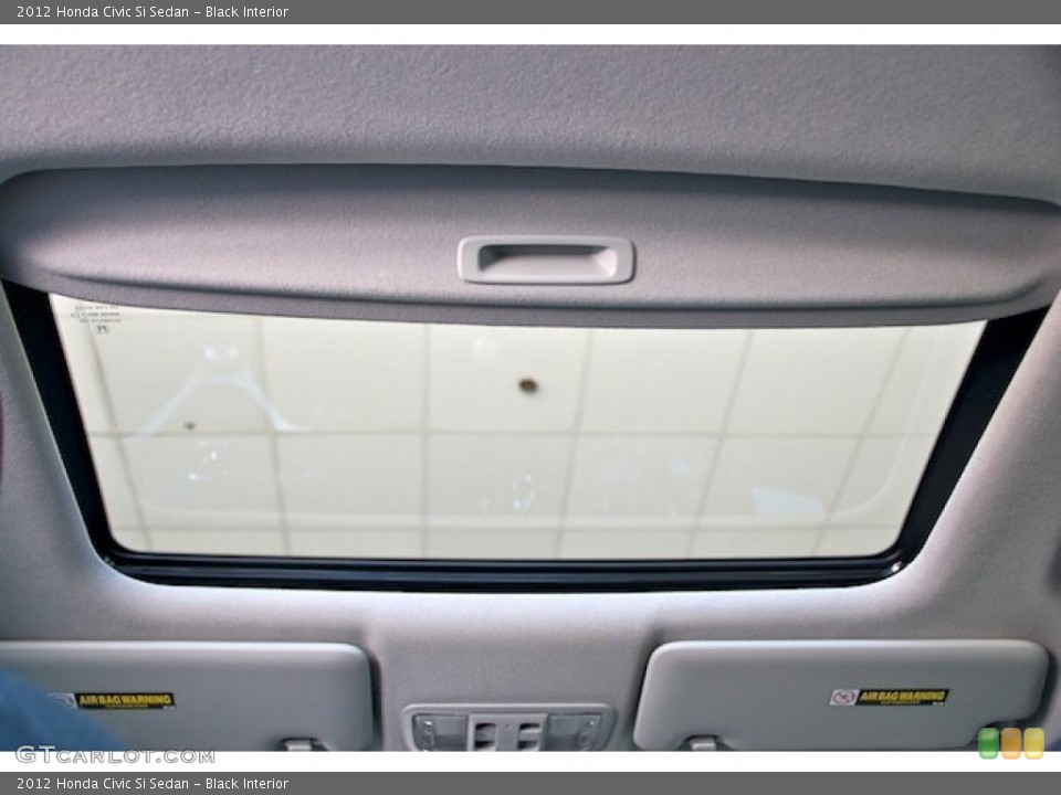 Black Interior Sunroof for the 2012 Honda Civic Si Sedan #66545484