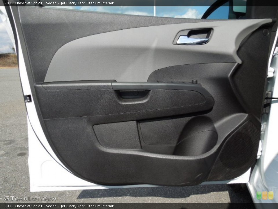 Jet Black/Dark Titanium Interior Door Panel for the 2012 Chevrolet Sonic LT Sedan #66545607