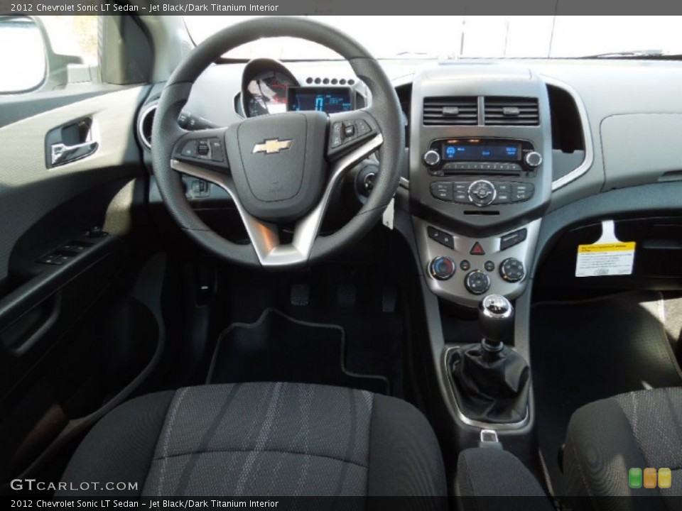 Jet Black/Dark Titanium Interior Dashboard for the 2012 Chevrolet Sonic LT Sedan #66545649