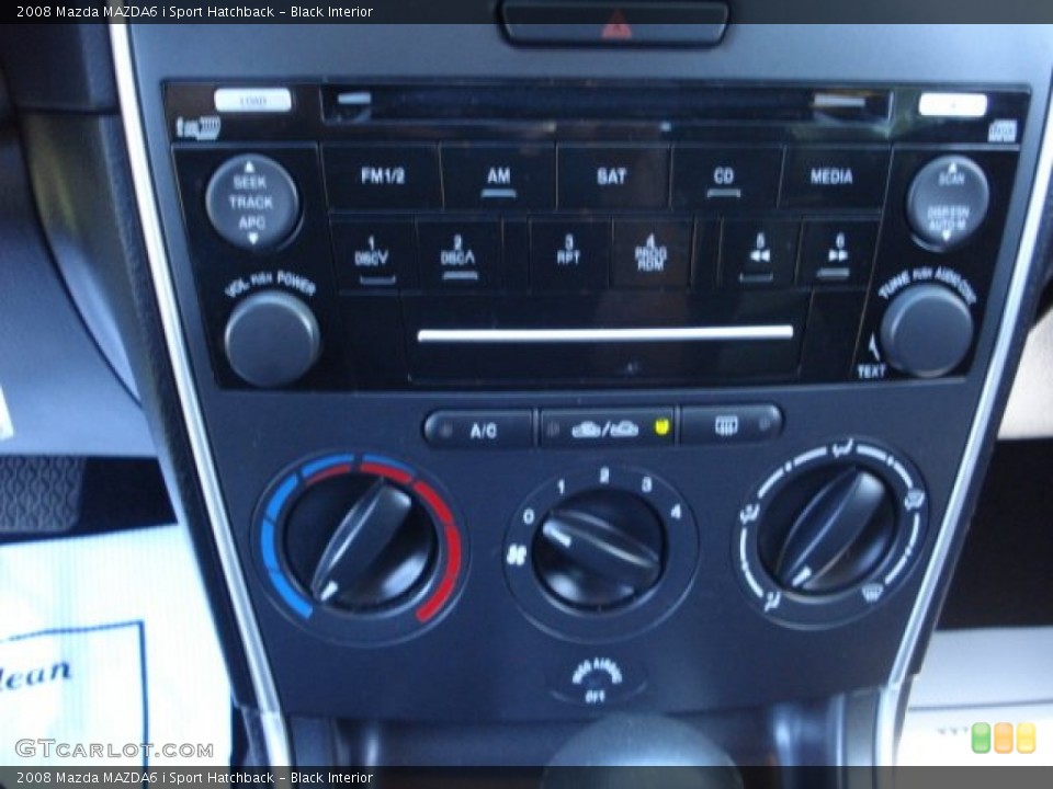 Black Interior Controls for the 2008 Mazda MAZDA6 i Sport Hatchback #66547634