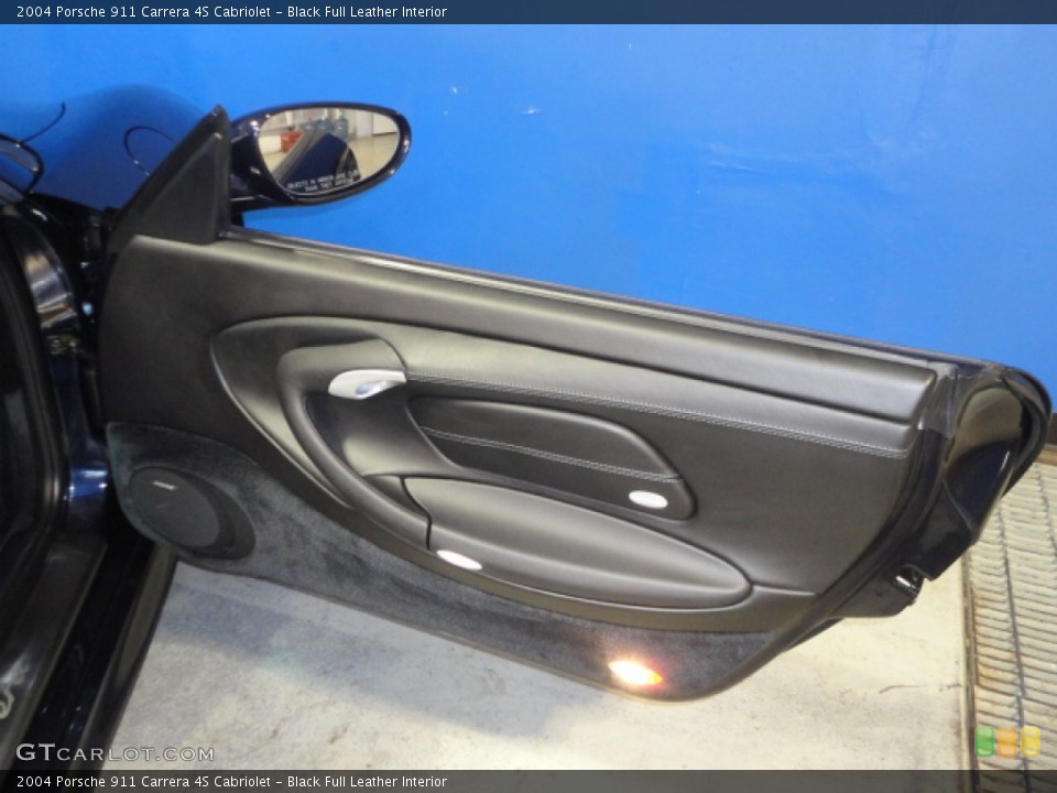 Black Full Leather Interior Door Panel for the 2004 Porsche 911 Carrera 4S Cabriolet #66552307