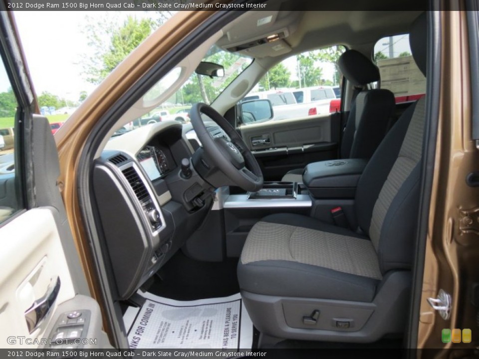 Dark Slate Gray/Medium Graystone Interior Photo for the 2012 Dodge Ram 1500 Big Horn Quad Cab #66552925