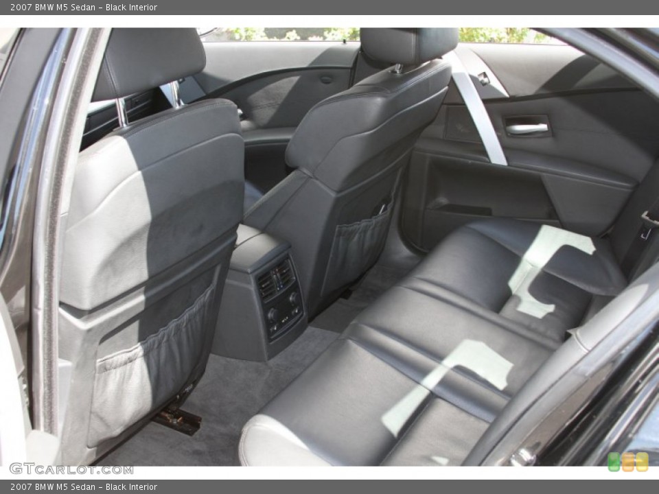 Black Interior Rear Seat for the 2007 BMW M5 Sedan #66553252