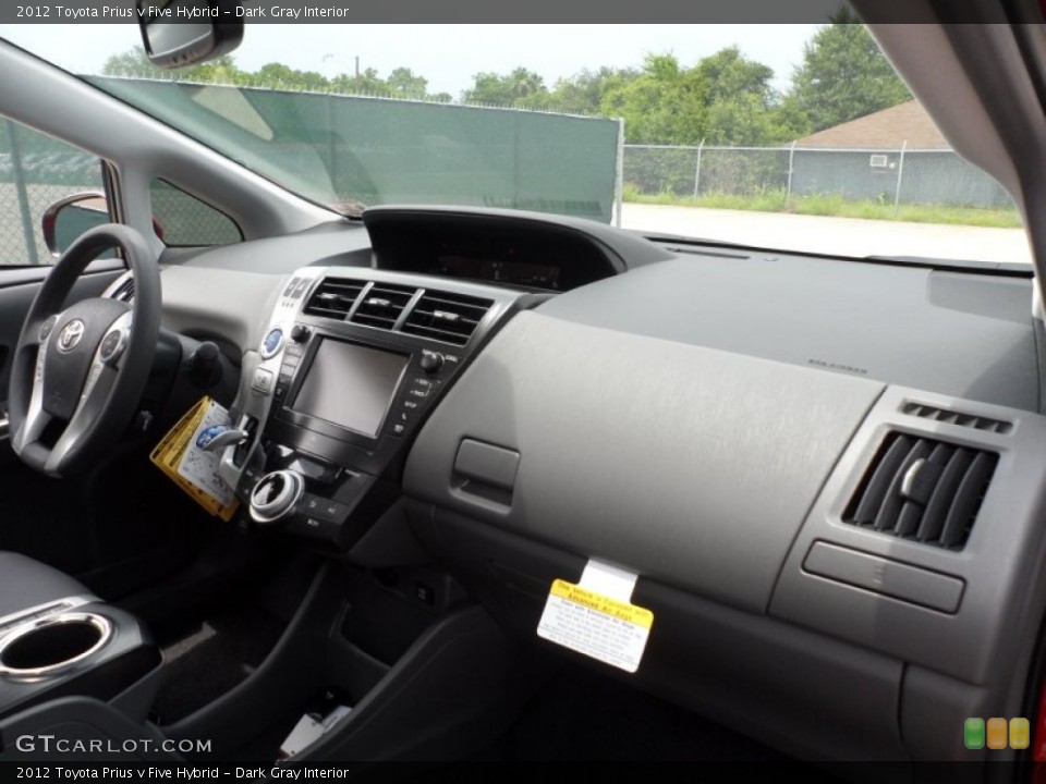 Dark Gray Interior Dashboard for the 2012 Toyota Prius v Five Hybrid #66553369