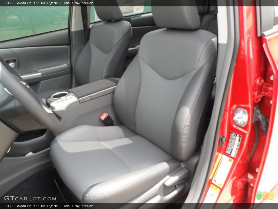 Dark Gray Interior Front Seat for the 2012 Toyota Prius v Five Hybrid #66553387