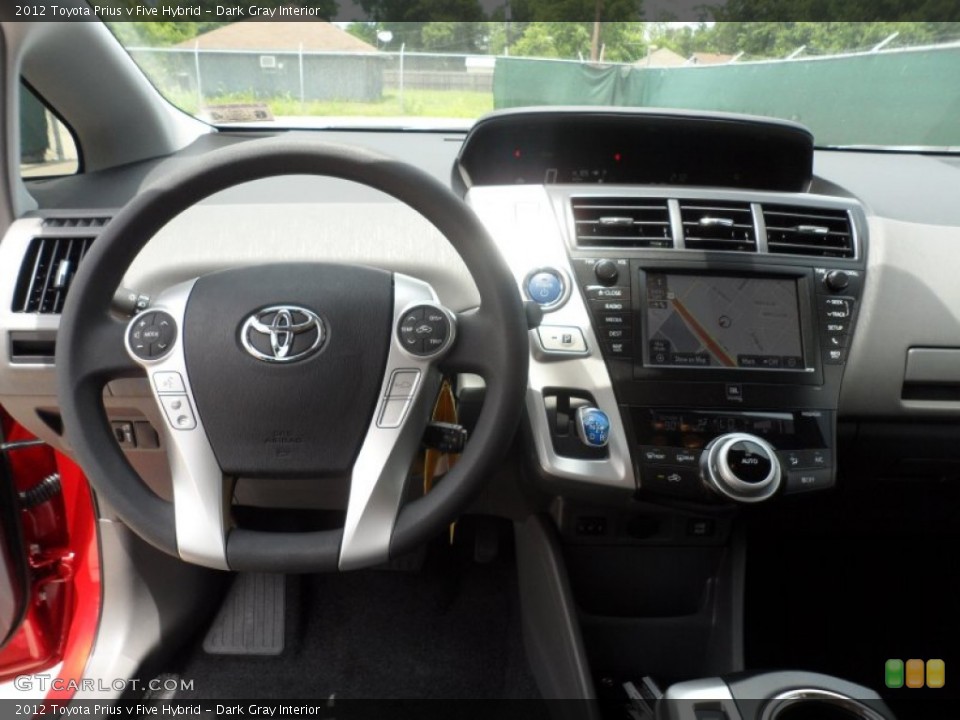 Dark Gray Interior Dashboard for the 2012 Toyota Prius v Five Hybrid #66553396