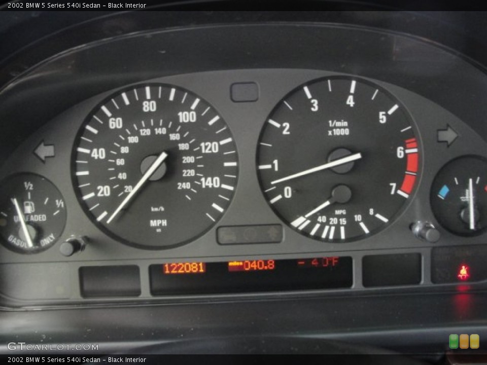 Black Interior Gauges for the 2002 BMW 5 Series 540i Sedan #66557550