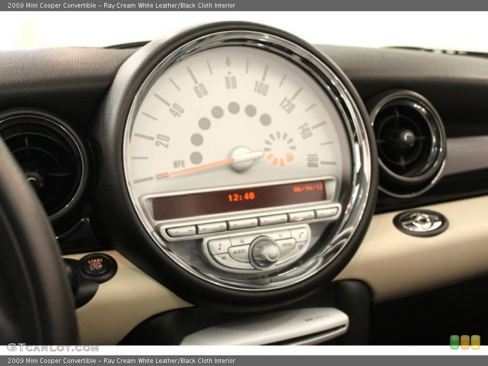 Ray Cream White Leather/Black Cloth Interior Gauges for the 2009 Mini Cooper Convertible #66558105