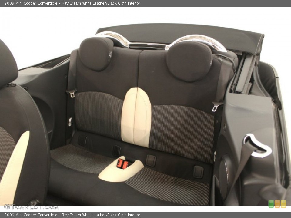 Ray Cream White Leather/Black Cloth Interior Rear Seat for the 2009 Mini Cooper Convertible #66558135