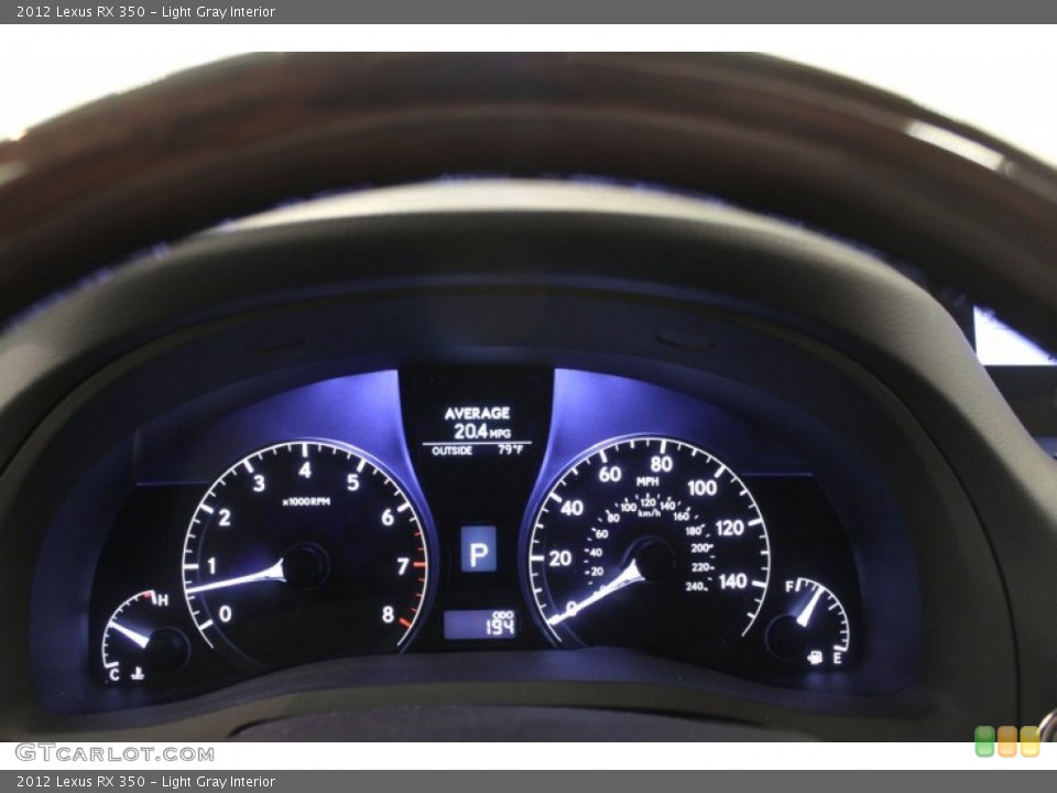 Light Gray Interior Gauges for the 2012 Lexus RX 350 #66560217
