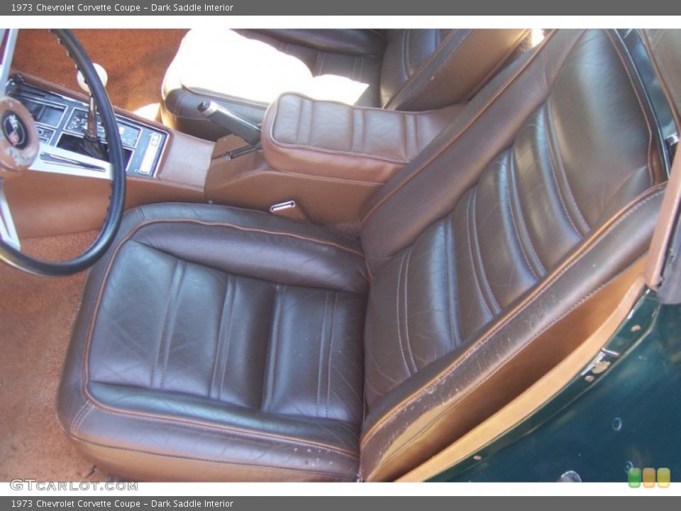 Dark Saddle Interior Photo for the 1973 Chevrolet Corvette Coupe #66561981