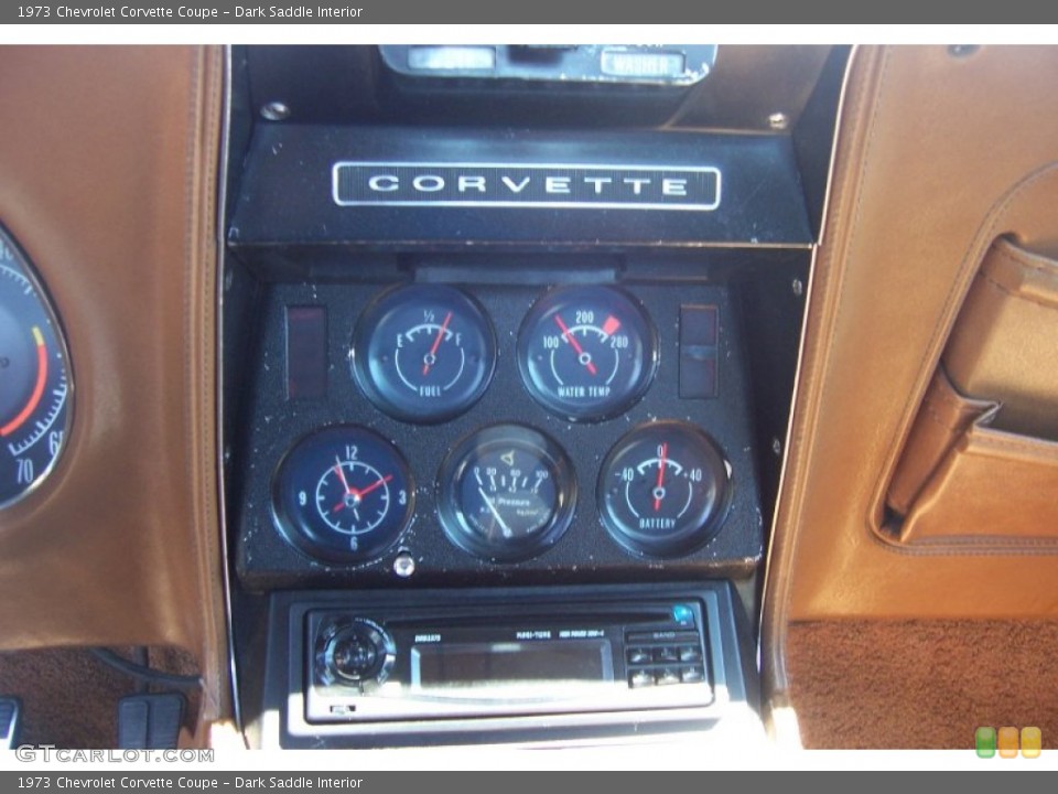 Dark Saddle Interior Gauges for the 1973 Chevrolet Corvette Coupe #66562008
